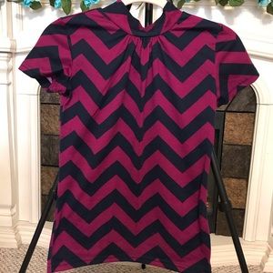 SOLD 3/$15 Turtle neck blouse with buttons